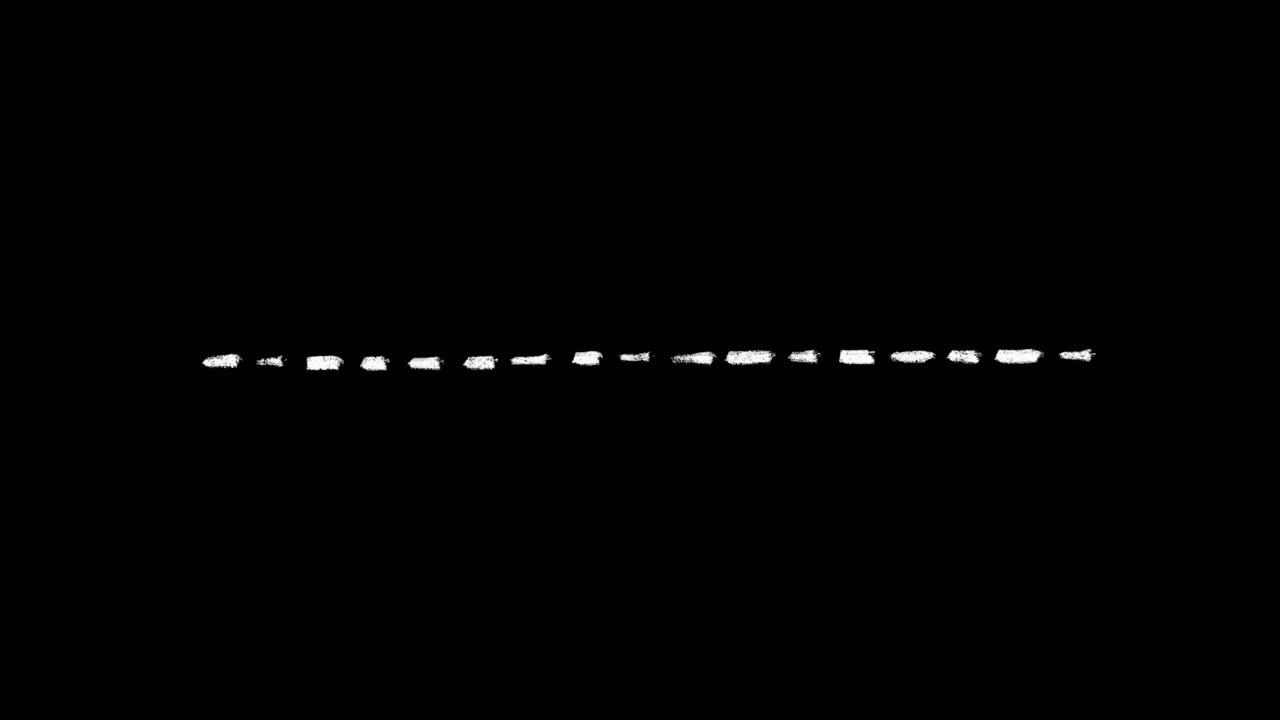 Dashed Line Drawing Animation on Black Background
