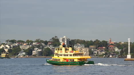 Sydney-ferry-passes-by-Balmain-in-Sydney-Australia