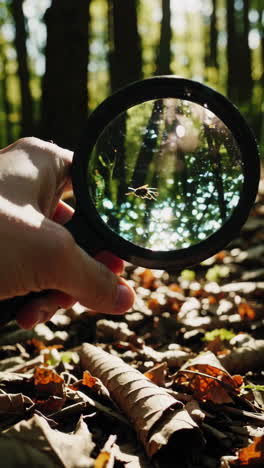 Magnifying Glass in Forest