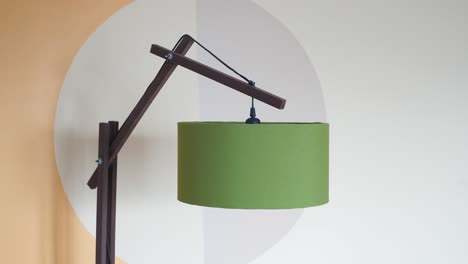 A-lamp-in-home-against-white-wall