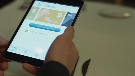 pagos digitales mediante tabletas y códigos qr