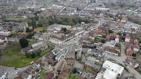 halstead essex high street and town uk aerial footage 4k