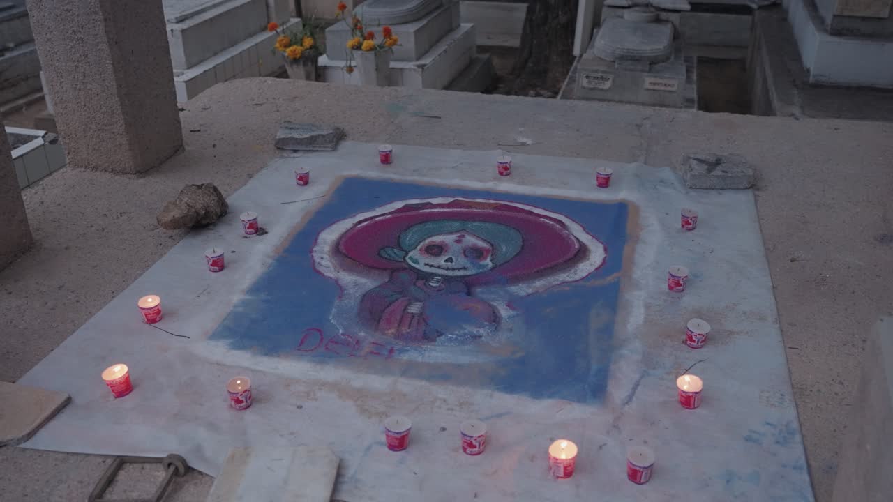 Day of the Dead Altar in Cemetery