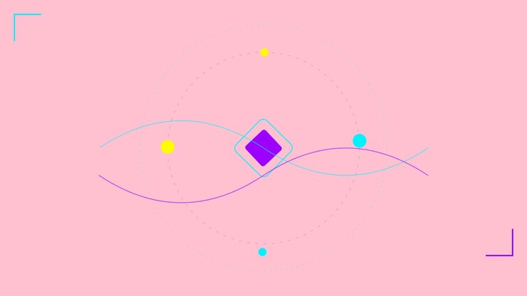 Abstract Motion Graphics Animation with Rotating Geometric Shapes