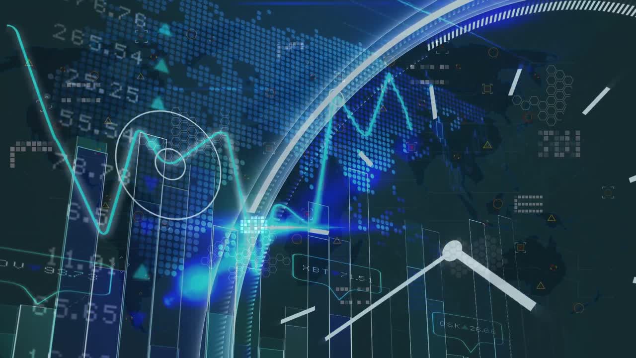 시계 상의 데이터 처리의 애니메이션