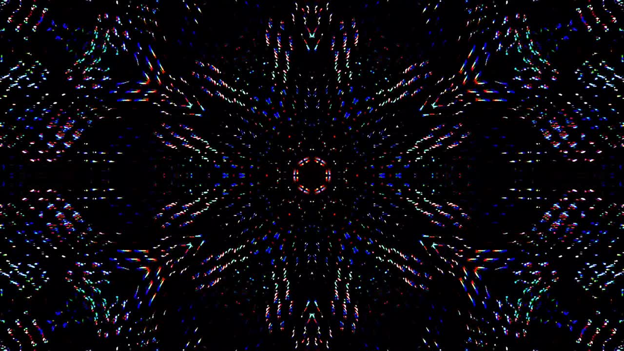 shining bright lines set wave motion, color full, on black background