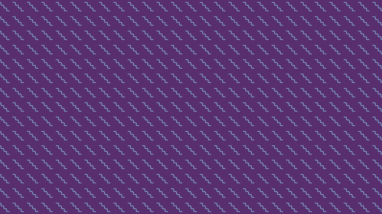 Animation of graphical boom text in cloud against doodle patterned violet background