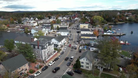 downtown wolfeboro, new hampshire usa