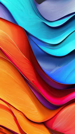 a colorful wave with a blue stripe in the middle. the colors are bright and vibrant, creating a sense of energy and excitement. the wave appears to be made of paper, giving it a unique