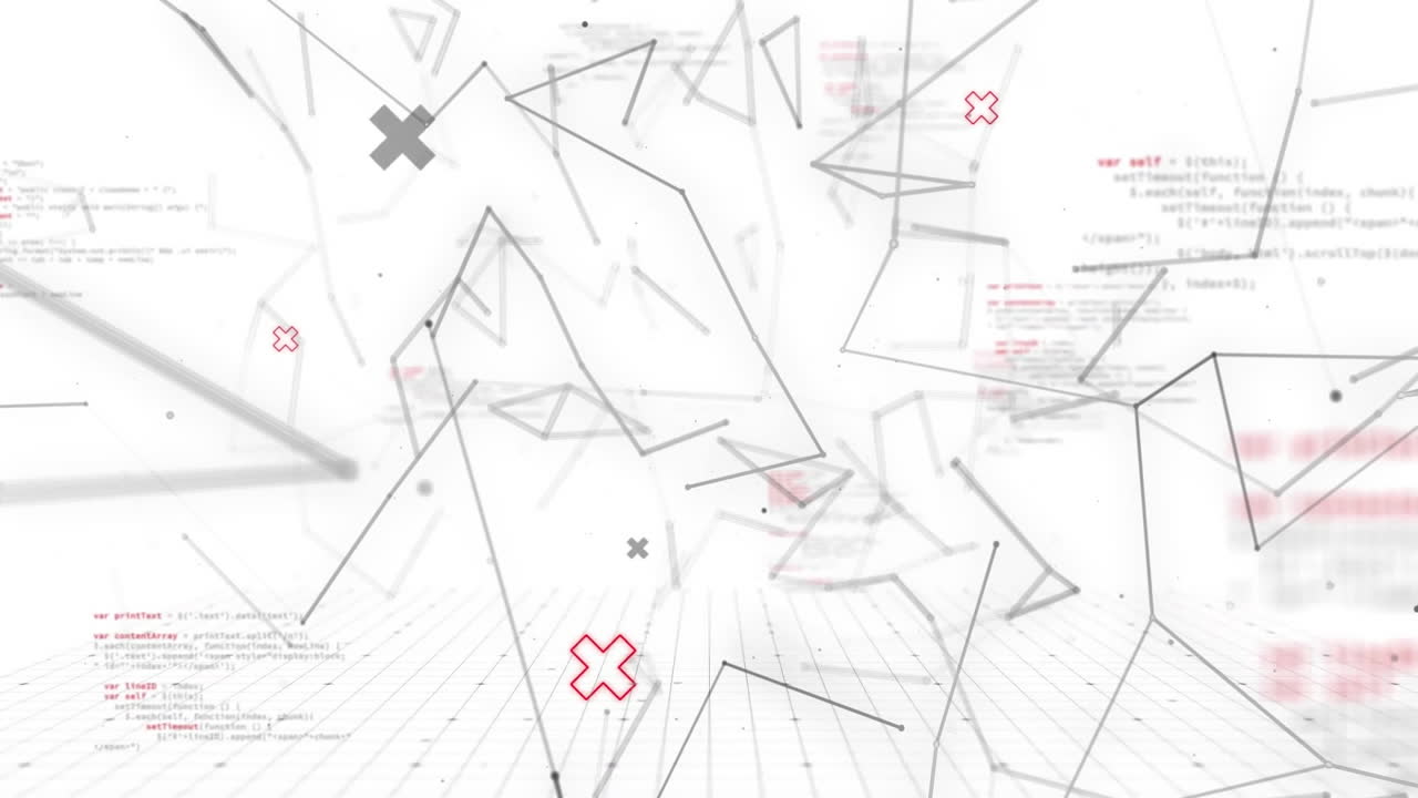 백색 배경에 과학 데이터 처리의 애니메이션