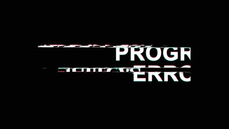 mensaje de error de programa