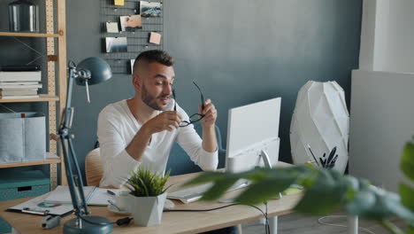person working at a computer