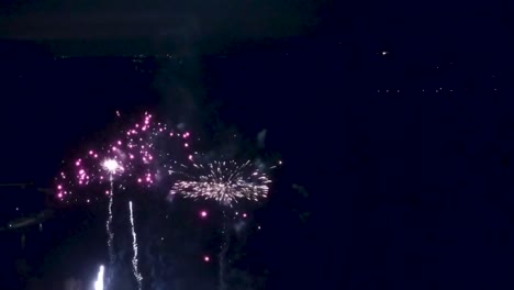 aerial shot of fireworks