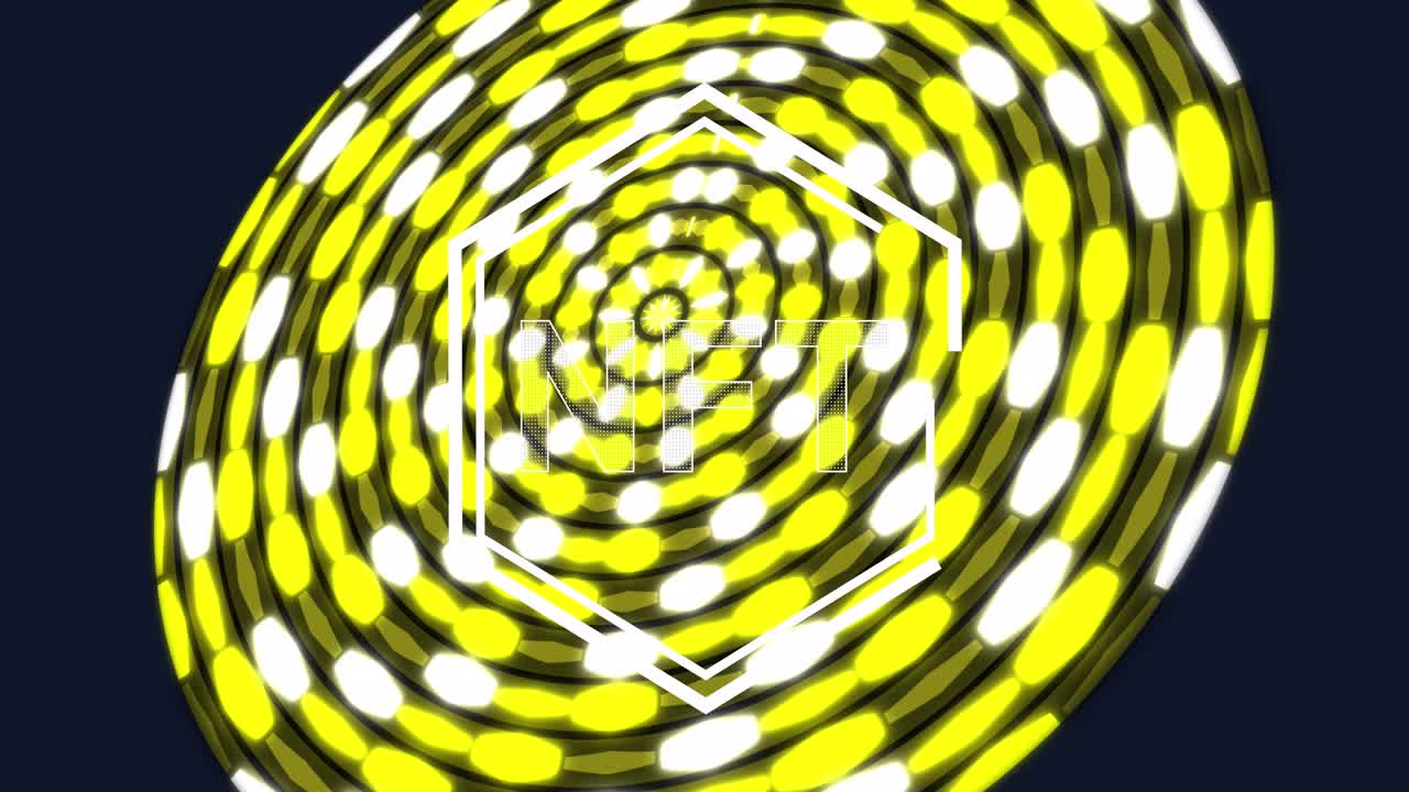 Animated rotating light circle video ideal for digital finance presentations