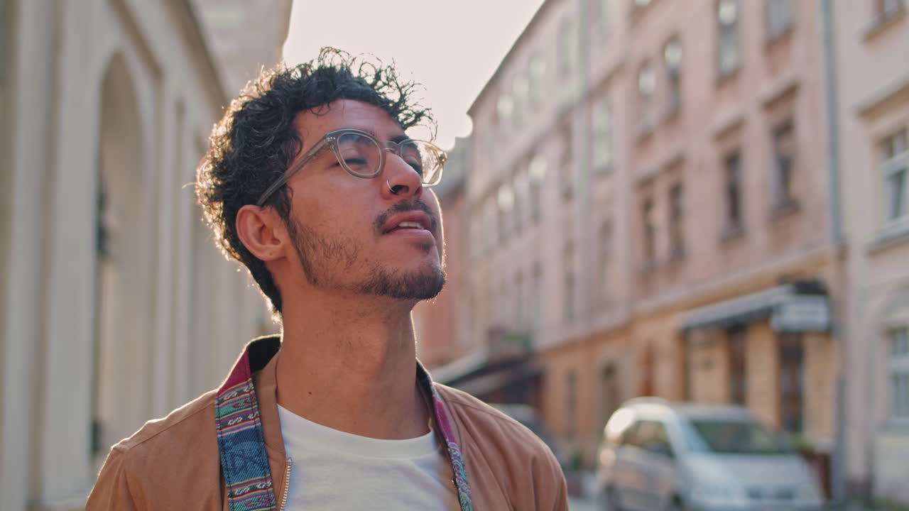 Man photographing on the street