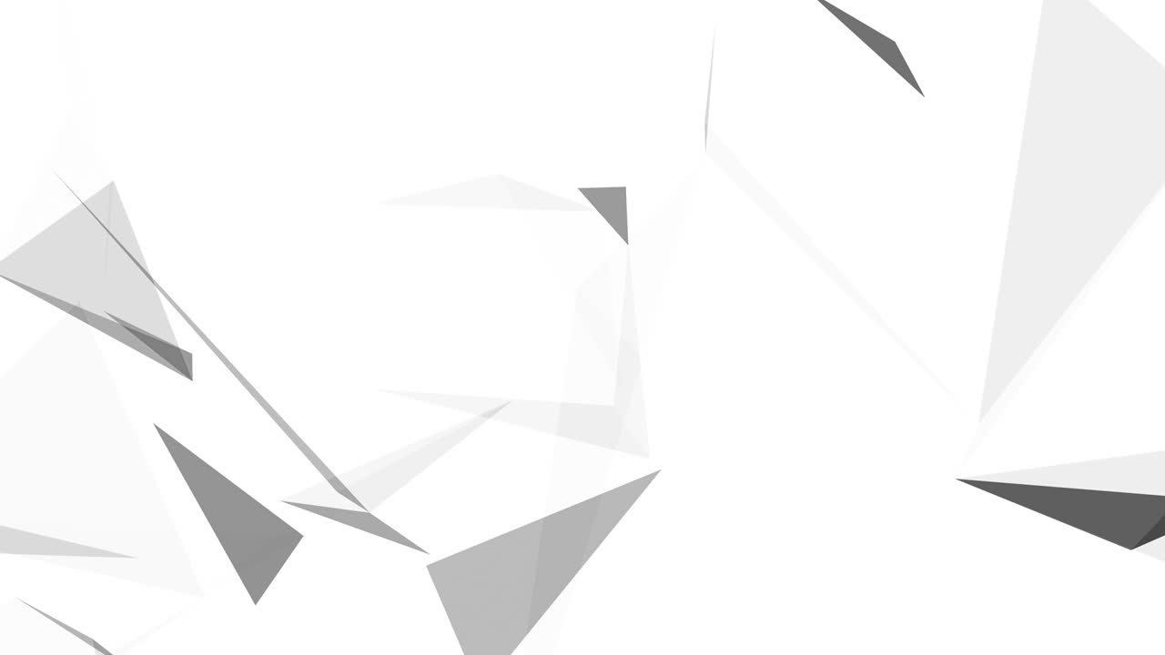 elegante animación de video futurista con triángulos brillantes en cámara lenta