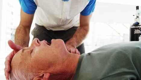 male paramedic during cardiopulmonary resuscitation