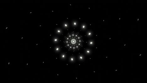 patrón de espiral brillante abstracto sobre un fondo negro