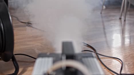 fog machine working at home