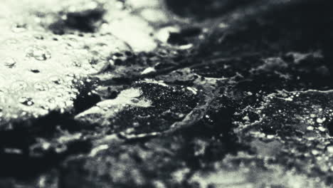 old footage of weird science experiment - macro liquids