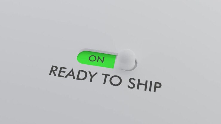 Switching on the READY TO SHIP switch