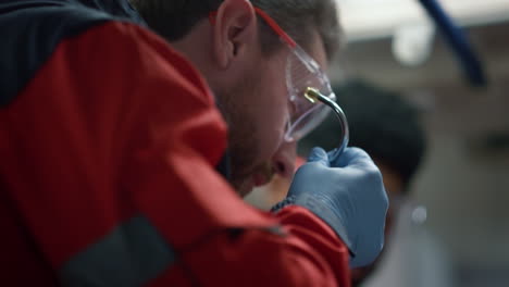 emergency doctor taking off stethoscope. paramedics working at night shift