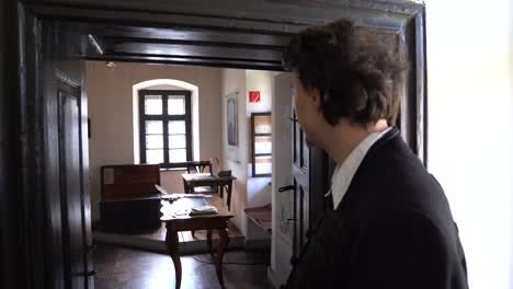 sándor petőfi in his study room, family house, szalkszentmárton, hungary