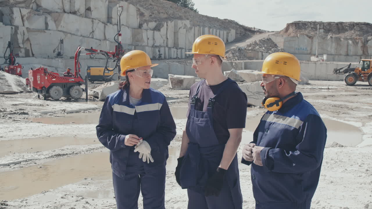 Workers Talking in Granite Quarry
