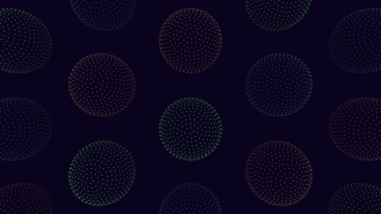 Colorful and intricate circular pattern with various-sized circles