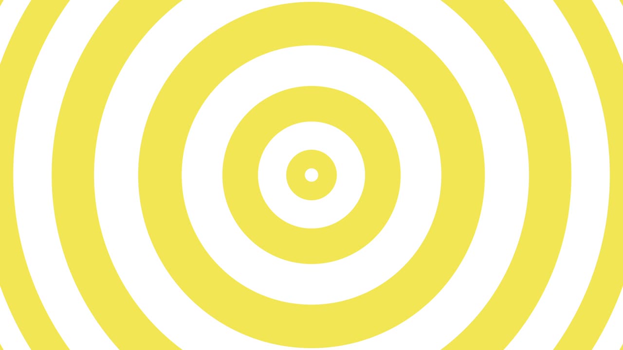 Simple geometric background with yellow and white circles. Trendy color palette motion graphics