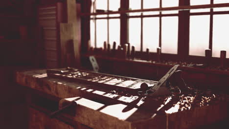 old fashioned rusty carpenters tools