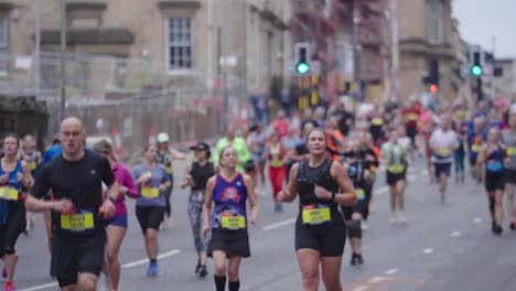 marathon race in city street