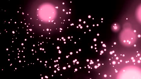 animación de múltiples manchas rosadas brillantes de luz que se mueven en movimiento hipnótico sobre un fondo rosado