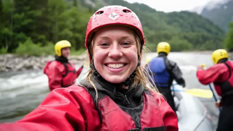 rafting adventure on a mountain river