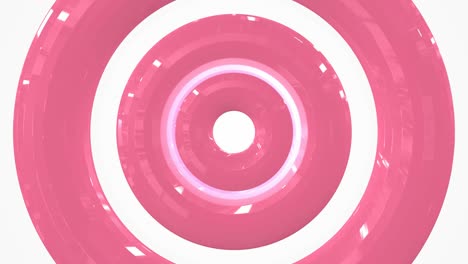 abstract pastel pink liquid glass circles. seamless loop footage.