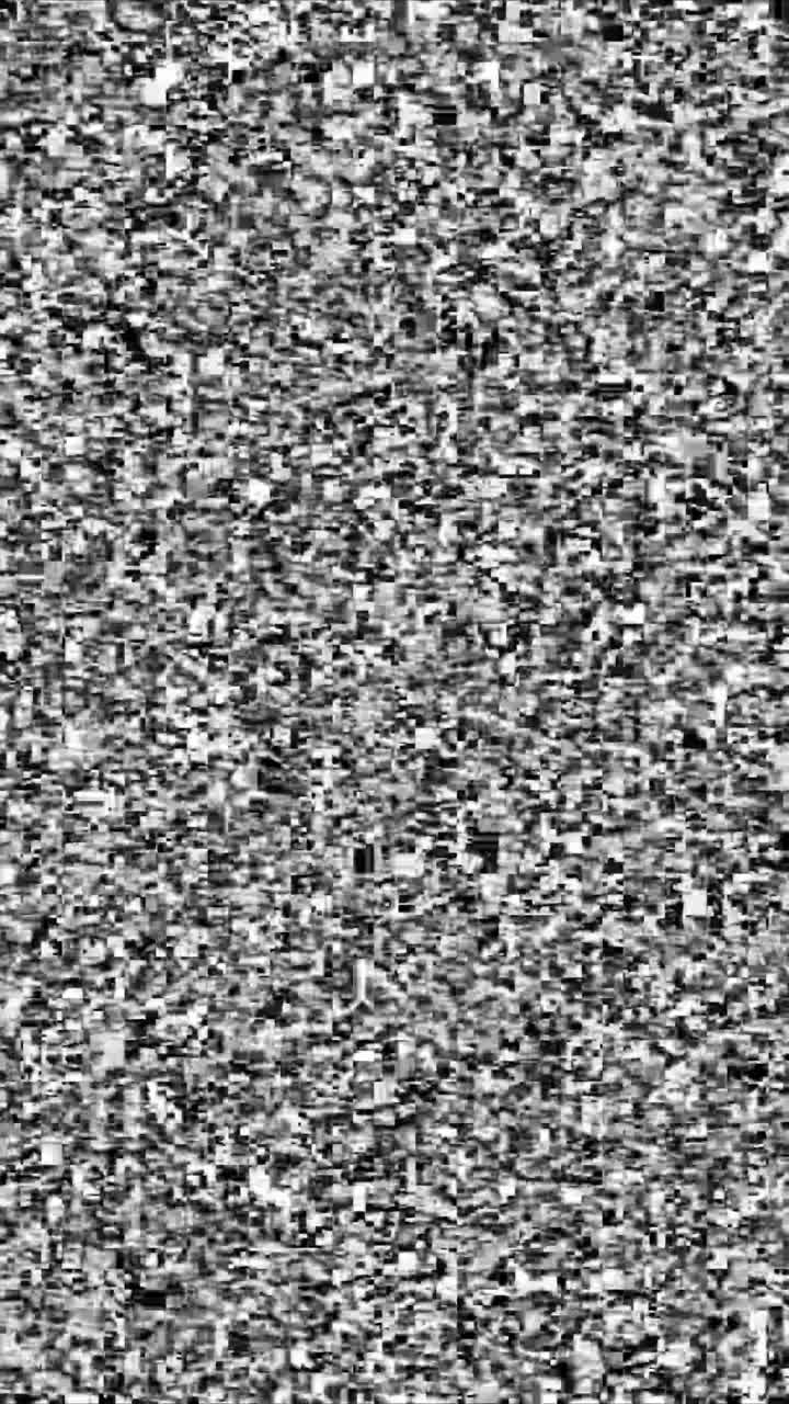 Black and White TV Static Noise on Screen