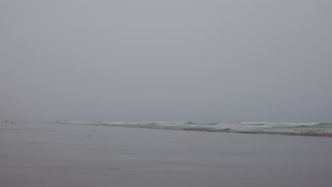 misty beach scene