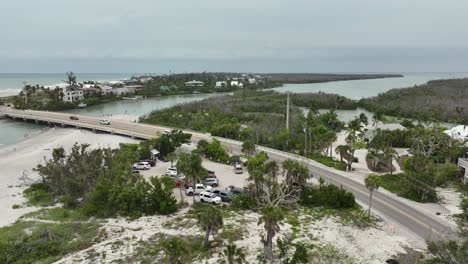 vista de avión no tripulado del paso ciego en sanibel, florida