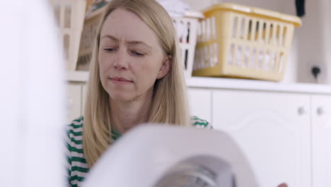 woman doing laundry