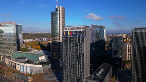 financial district in lithuanian capital vilnius in the baltcis