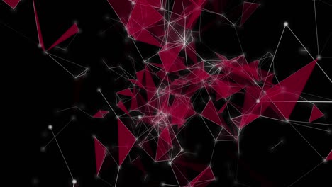 animación futurista del plexo con triángulos brillantes en cámara lenta, 4096x2304 bucle 4k
