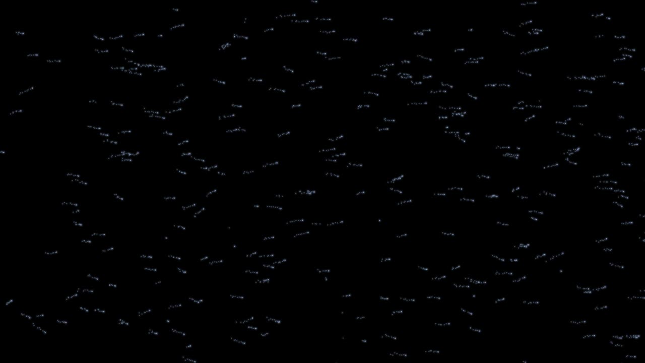 리를 가진 날아가는 입자, 반이는 별 먼지 입자의 리, 날아가는 보케 입자, 수평 구성, 4k 비디오 품질