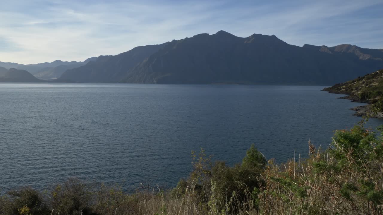 Scenic Lake Hawea On The South Island, New Zealand - Wide Shot