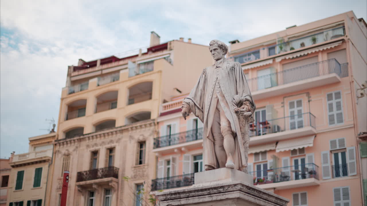 Cannes, France - October 14, 2024: The Statue of Lord Brougham memorial in daylight