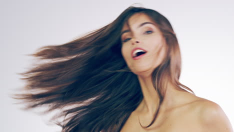flaunting her fabulous locks