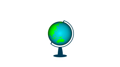 animación de la esfera del mundo de dibujos animados en 4k.