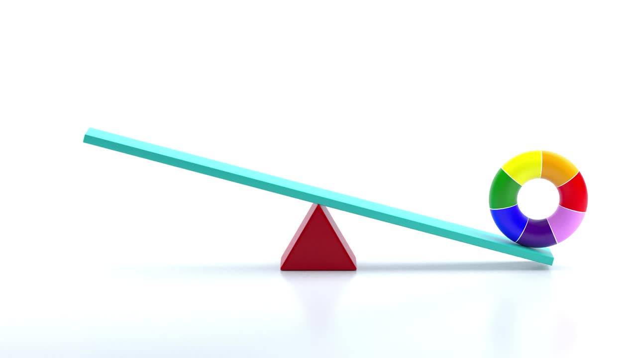 롤링 레인보우 컬러 토러스 (rolling rainbow color torus) - 으로 된 배경, 원활한 최소한의 애니메이션