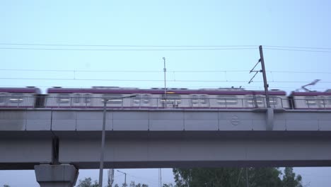 indian subway metro rail in new delhi