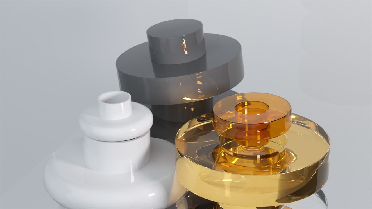 추상적인 기하학적 장식 물체