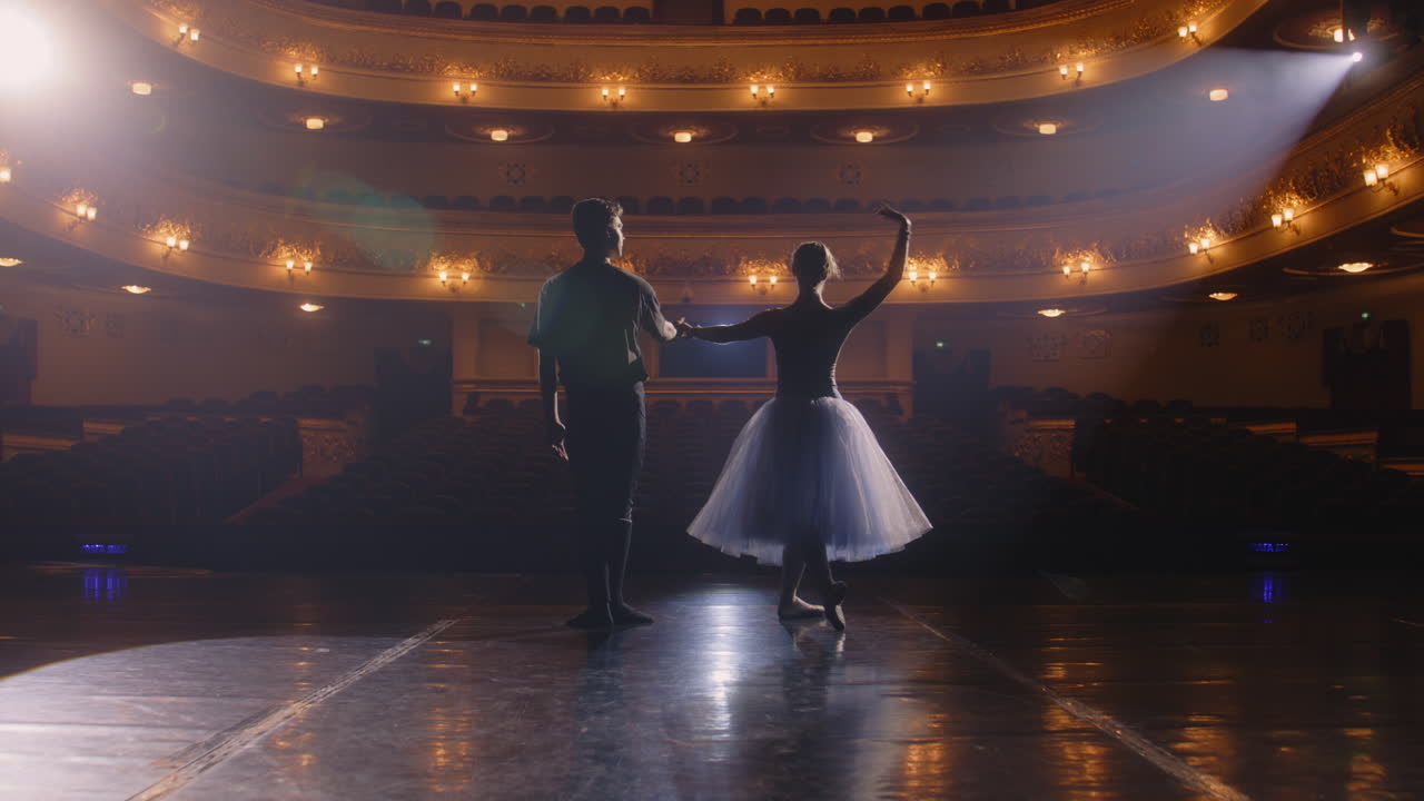 Ballet dancers on stage